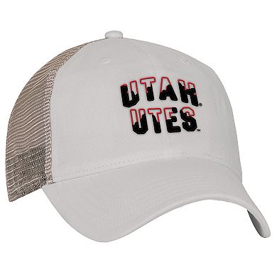 Men's Under Armour Stone Utah Utes College Essentials Adjustable Trucker Hat
