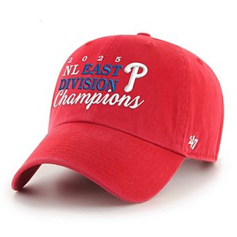 Men's '47 Red Philadelphia Phillies 2025 NL East Division Champions Clean Up Adjustable Hat