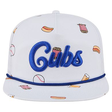 Men's New Era White Chicago Cubs Team Cheer Rope 19TWENTY Adjustable Hat
