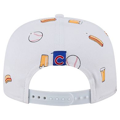 Men's New Era White Chicago Cubs Team Cheer Rope 19TWENTY Adjustable Hat