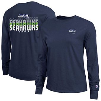 Women's Champion College Navy Seattle Seahawks Core Long-Sleeve T-Shirt