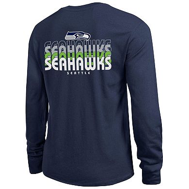 Women's Champion College Navy Seattle Seahawks Core Long-Sleeve T-Shirt