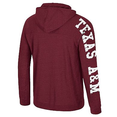 Men's Colosseum Maroon Texas A&M Aggies Back in Business Long Sleeve Raglan Hooded T-Shirt