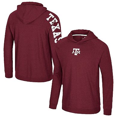 Men's Colosseum Maroon Texas A&M Aggies Back in Business Long Sleeve Raglan Hooded T-Shirt
