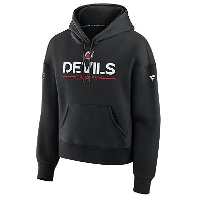 Women's Fanatics Black New Jersey Devils Authentic Pro Primary Pullover Hoodie