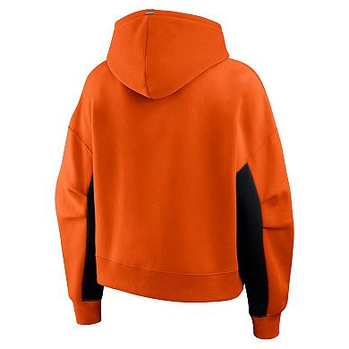 Women's Fanatics Orange Anaheim Ducks Back Check Boxy Hoodie