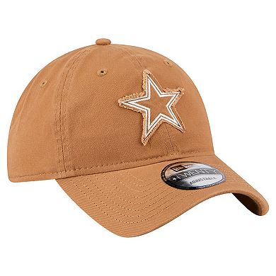 Men's New Era Brown Dallas Cowboys Stamp 9TWENTY Adjustable Hat