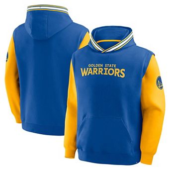 Men's Fanatics Royal/Gold Golden State Warriors Half Court Shot Clock Fastbreak Hoodie