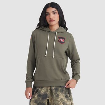 Women's Nike Olive San Francisco 49ers 2025 Salute to Service Sideline Standard Issue Dri-FIT Hoodie