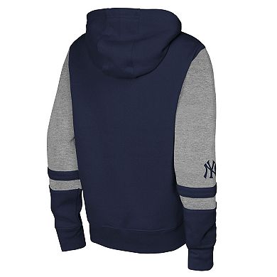 Men's Outerstuff Navy New York Yankees Stadium Colorblock Full-Zip Hoodie