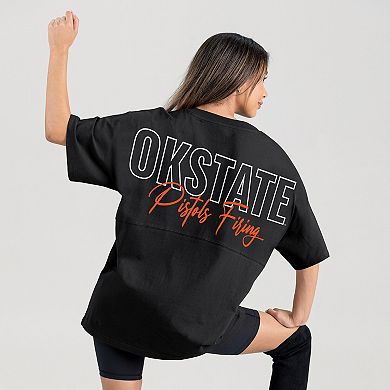 Women's Gameday Couture Black Oklahoma State Cowboys Oversized Back at Ya T-Shirt