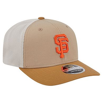 Men's New Era Stone San Francisco Giants 9SEVENTY Trucker Adjustable Hat