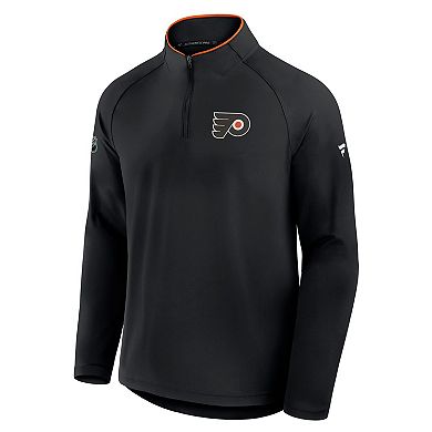 Men's Fanatics Black Philadelphia Flyers Authentic Pro Rink Training Quarter-Zip Pullover