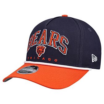 Youth New Era Navy/Orange Chicago Bears Bear Arch 9FORTY A-Frame Adjustable Hat