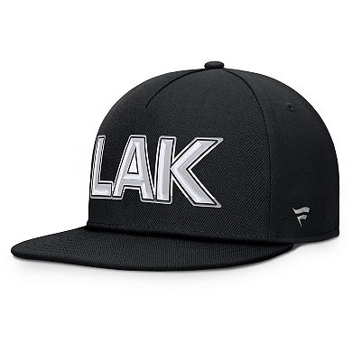Men's Fanatics Black Los Angeles Kings Authentic Pro Rink Team Code Snapback Hat