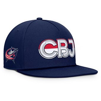 Men's Fanatics Navy Columbus Blue Jackets Authentic Pro Rink Team Code Snapback Hat