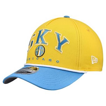 Men's New Era Yellow Chicago Sky Bold Arch 9FORTY A-Frame M-Crown Adjustable Hat