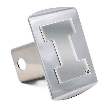 WinCraft Illinois Fighting Illini Premium Metal Chrome Hitch Cover