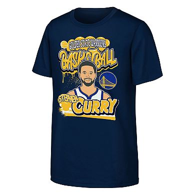Youth Outerstuff Stephen Curry Navy Golden State Warriors Baller T-Shirt