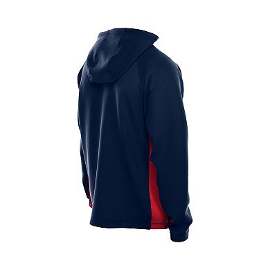 Men's New Era Navy Houston Texans Combine Authentic Raglan Scuba Full-Zip Hoodie