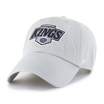 Men's '47 Gray Los Angeles Kings Core Logo Clean Up Adjustable Hat