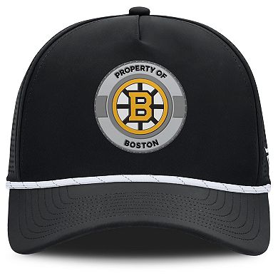 Men's Fanatics Black Boston Bruins Authentic Pro Rink Adjustable Hat