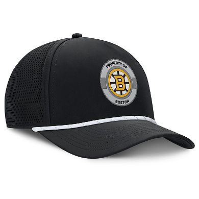 Men's Fanatics Black Boston Bruins Authentic Pro Rink Adjustable Hat