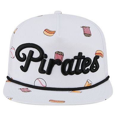 Men's New Era White Pittsburgh Pirates Team Cheer Rope 19TWENTY Adjustable Hat