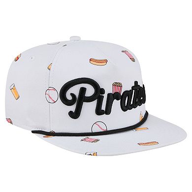 Men's New Era White Pittsburgh Pirates Team Cheer Rope 19TWENTY Adjustable Hat