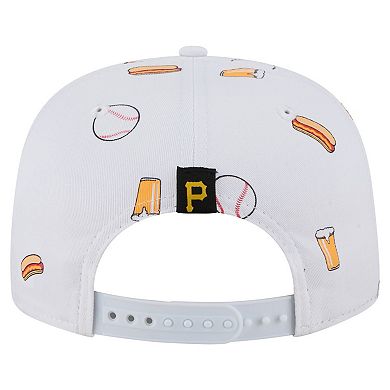 Men's New Era White Pittsburgh Pirates Team Cheer Rope 19TWENTY Adjustable Hat