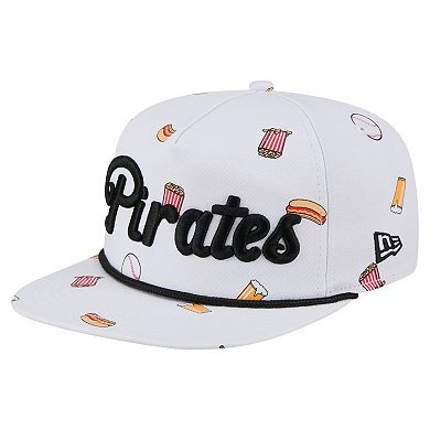 Men's New Era White Pittsburgh Pirates Team Cheer Rope 19TWENTY Adjustable Hat