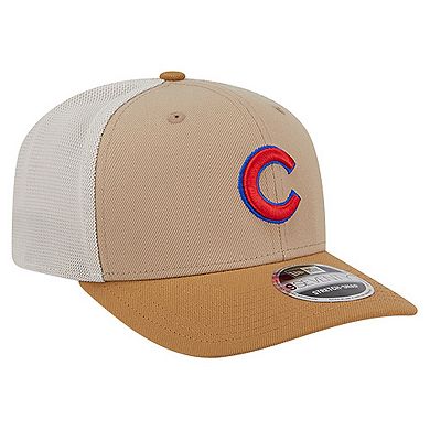 Men's New Era Stone Chicago Cubs 9SEVENTY Trucker Adjustable Hat