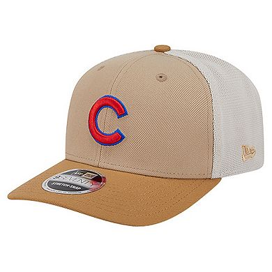 Men's New Era Stone Chicago Cubs 9SEVENTY Trucker Adjustable Hat