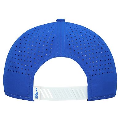 Men's New Era White/Royal Los Angeles Rams Established Patch 9SEVENTY Adjustable Hat