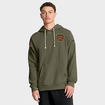 Men's Nike Olive Washington Commanders 2025 Salute to Service Sideline Standard Issue Dri-FIT Hoodie