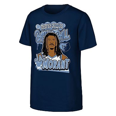 Youth Outerstuff Ja Morant Navy Memphis Grizzlies Baller T-Shirt