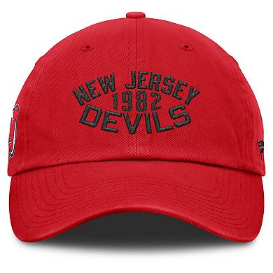 Men's Fanatics Red New Jersey Devils Fundamentals Archer Adjustable Hat
