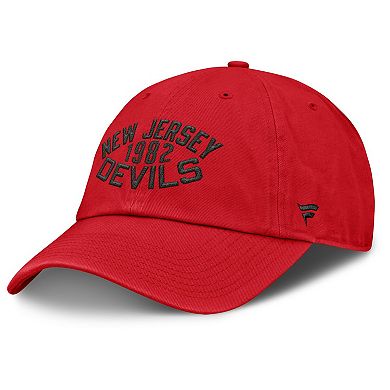 Men's Fanatics Red New Jersey Devils Fundamentals Archer Adjustable Hat