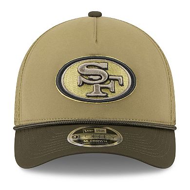 Youth New Era Green/Dark Green San Francisco 49ers 2025 Salute to Service 9FORTY A-Frame Adjustable Hat