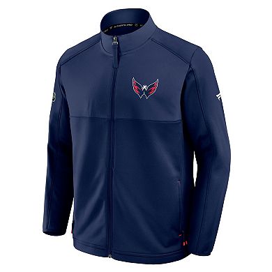 Men's Fanatics Navy Washington Capitals Authentic Pro Rink Full-Zip Jacket