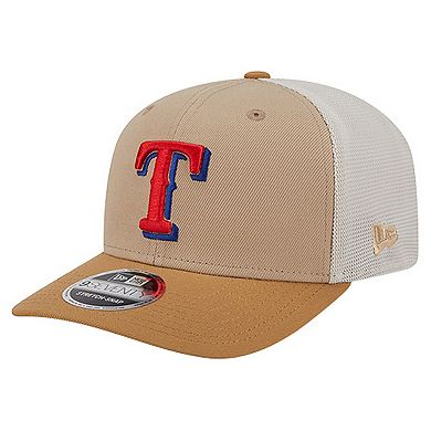 Men's New Era Stone Texas Rangers 9SEVENTY Trucker Adjustable Hat