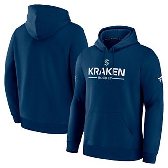 Men's Fanatics Deep Sea Blue Seattle Kraken Authentic Pro Primary Hoodie