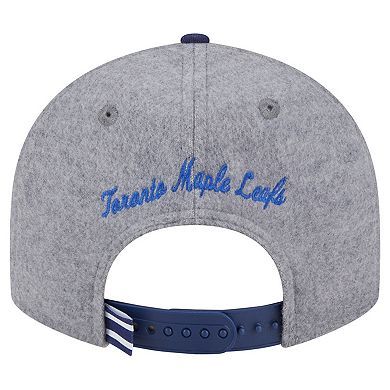 Men's New Era Gray/Blue Toronto Maple Leafs Wool Pin Low Profile 9FIFTY Snapback Hat
