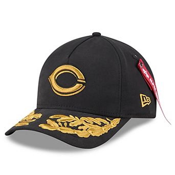 Men's New Era x Alpha Industries Black Cincinnati Reds A-Frame 9FORTY Adjustable Hat