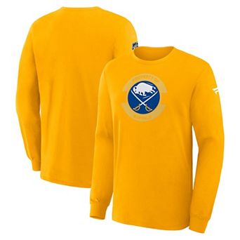 Men's Fanatics Gold Buffalo Sabres Authentic Pro Property Of Practice Long Sleeve T-Shirt