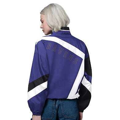 Women's Starter Purple/Black Baltimore Ravens Vintage 1st Quarter Full-Zip Windbreaker