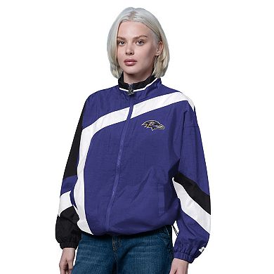 Women's Starter Purple/Black Baltimore Ravens Vintage 1st Quarter Full-Zip Windbreaker
