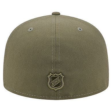 Men's New Era Olive Washington Capitals Military Appreciation Flag 59FIFTY Fitted Hat