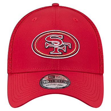 Men's New Era Scarlet San Francisco 49ers Outline 39THIRTY Flex Hat