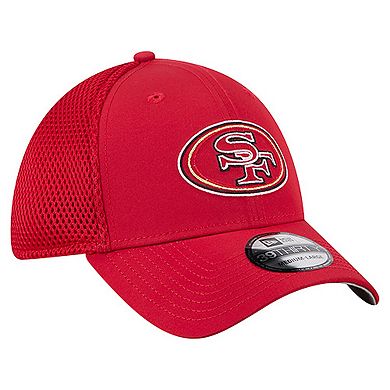 Men's New Era Scarlet San Francisco 49ers Outline 39THIRTY Flex Hat